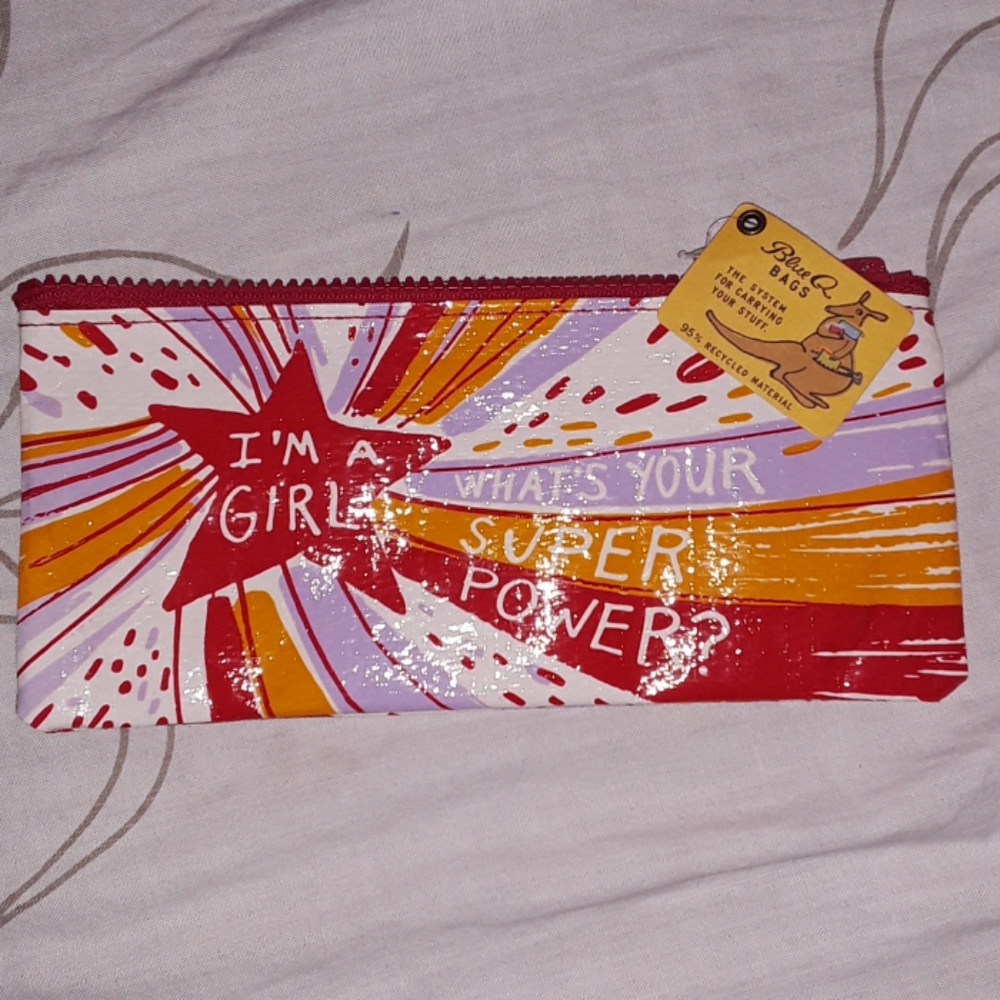Blue Q bags recycled pouch title I'm a Girl...